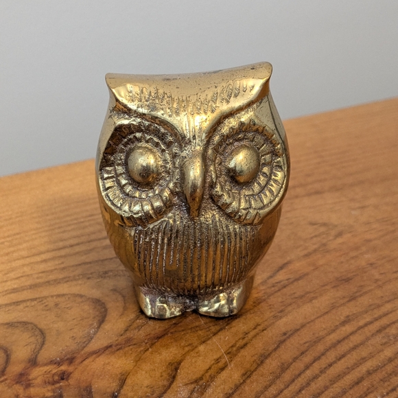 Vintage Brass Owl Figurine 🦉 - Picture 2 of 13